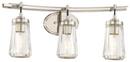 3-Light 60W Bath Light in Brushed Nickel