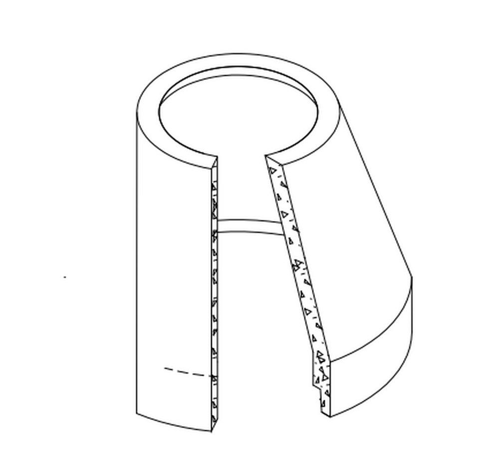 Turner Company 2 x 32 in. Concealed Cone with Opening 