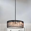 Fredrick Ramond Black 25 in. 60W 6-Light Candelabra E-12 Incandescent Pendant 