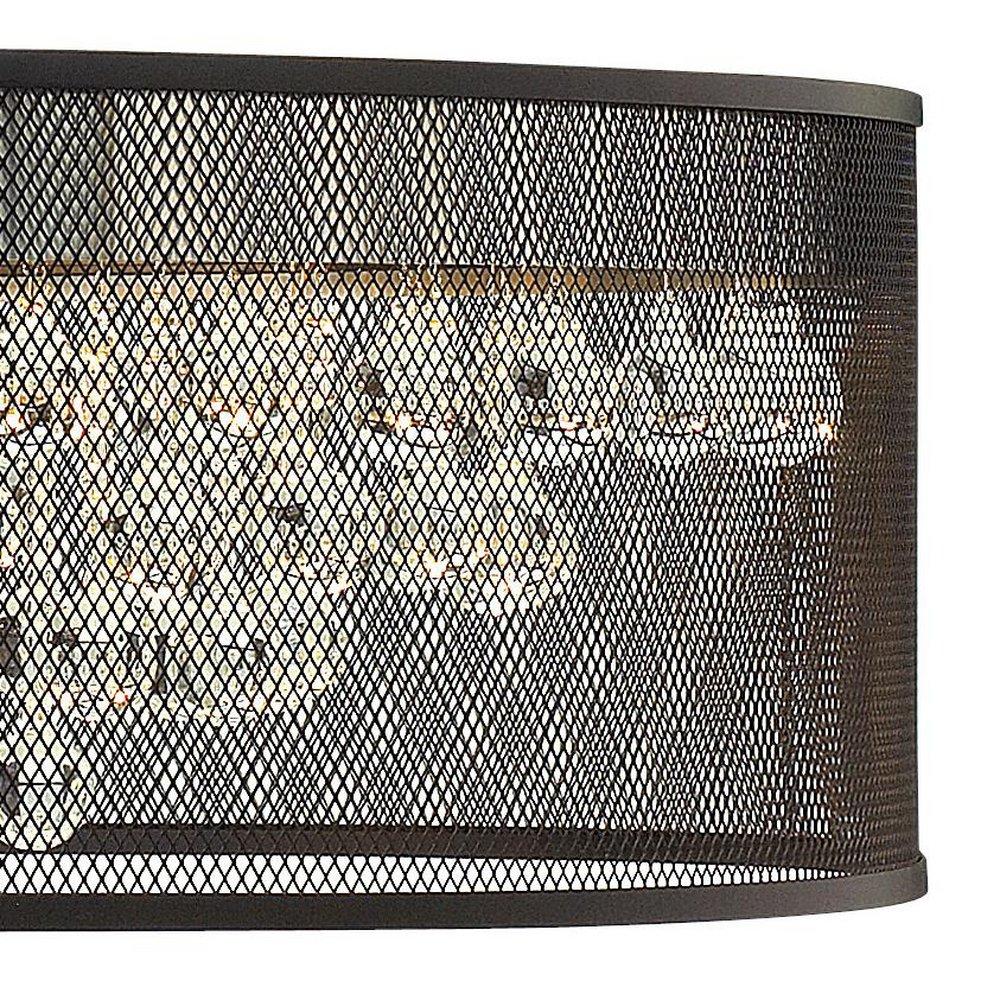 Fredrick Ramond Black 25 in. 60W 6-Light Candelabra E-12 Incandescent Pendant 