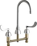 Two Handle Widespread Bathroom Sink Faucet in Polished Chrome