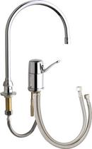 Chicago Faucets Chrome Plated Single Handle Centerset Kitchen Faucet 