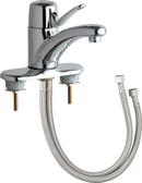 Chicago Faucets Polished Chrome 1 gpm 3 Hole Deck Mount Hot and Cold Water Mixing Sink Faucet with Single Lever Handle 