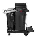 Rubbermaid Black 7.25 cf Plastic Hi Security Janitorial Cleaning Cart 