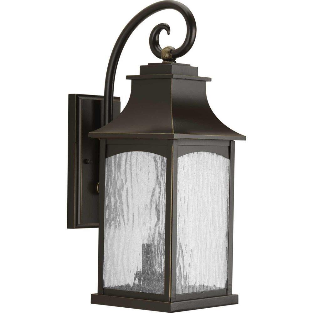 Progress Lighting Oil Rubbed Bronze 20 in. 60W 2-Light Wall Lantern 