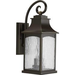 20 in. 60W 2-Light Wall Lantern in Oil Rubbed Bronze