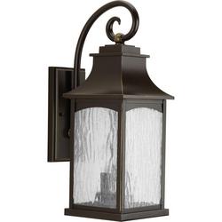 20 in. 60W 2-Light Wall Lantern in Oil Rubbed Bronze