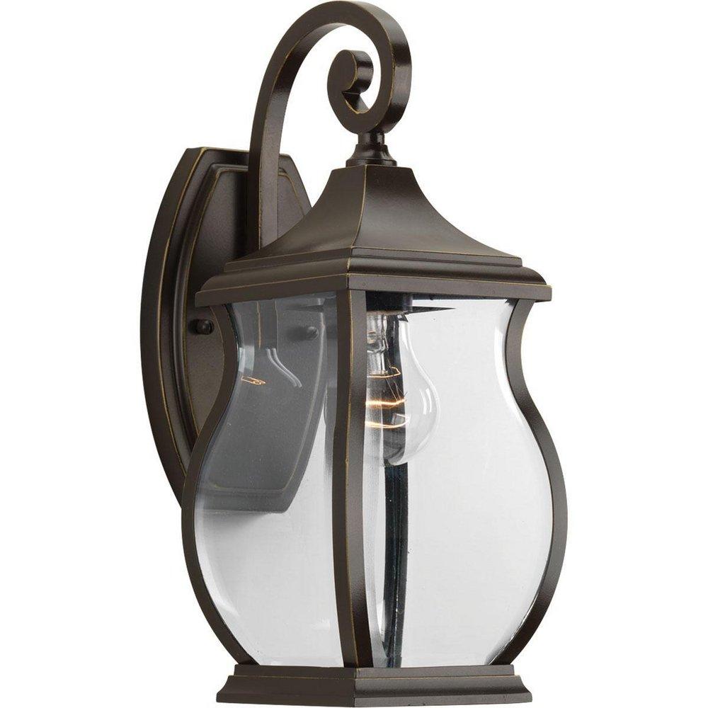 Progress Lighting Oil Rubbed Bronze 14-3/4 in. 1-Light Outdoor Wall Lantern 