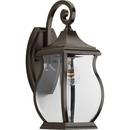 14-3/4 in. 1-Light Outdoor Wall Lantern in Oil Rubbed Bronze