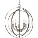 Progress Lighting Burnished Silver 60W 5-Light Candelabra E-12 Base Incandescent Foyer Light 