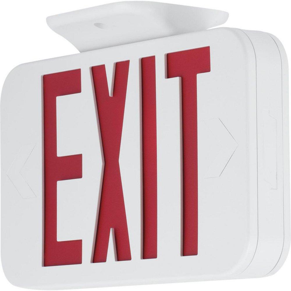 Progress Lighting White Battery Back Up LED Exit Sign 