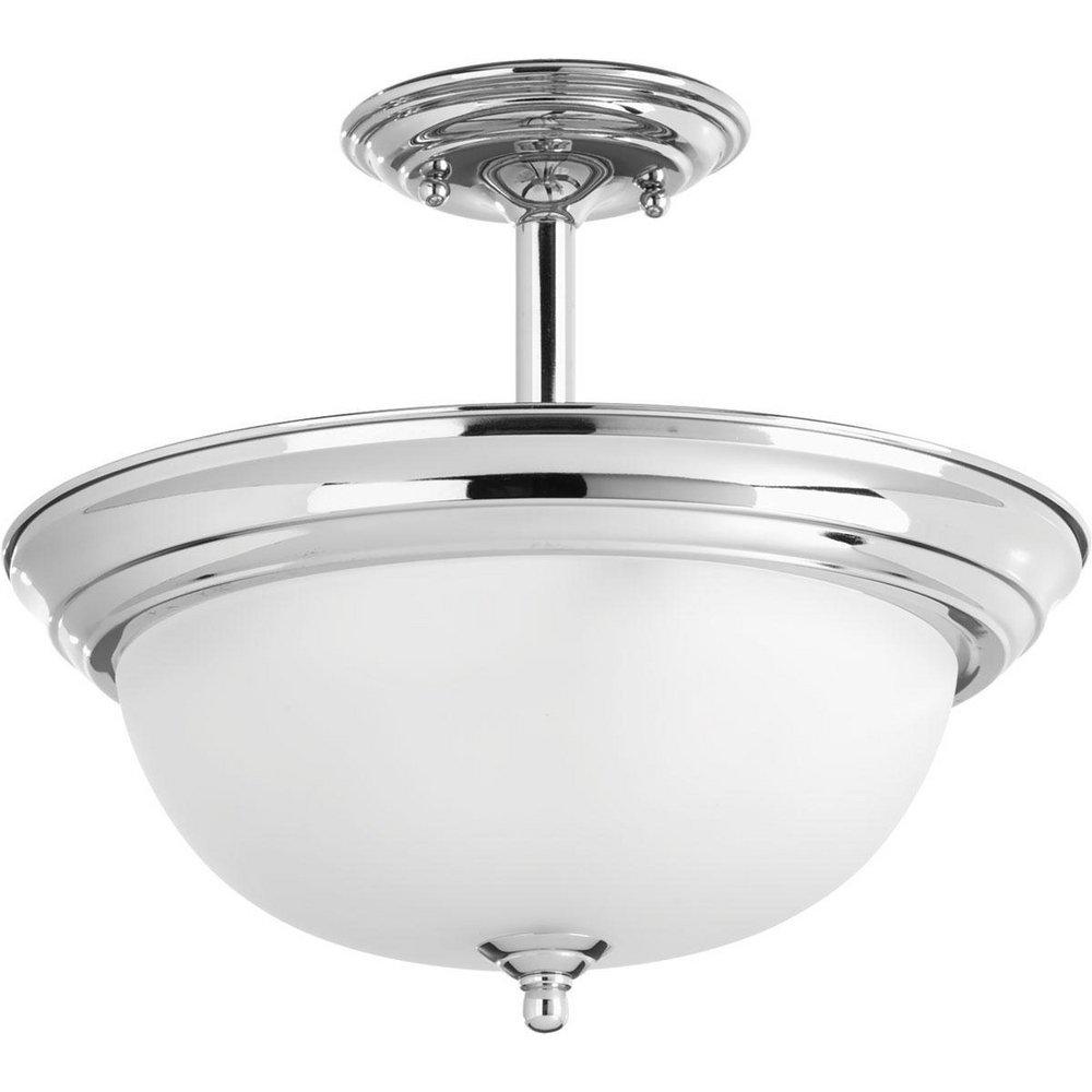 Progress Lighting Polished Chrome 100W 2-Light Medium E-26 Ceiling Light 