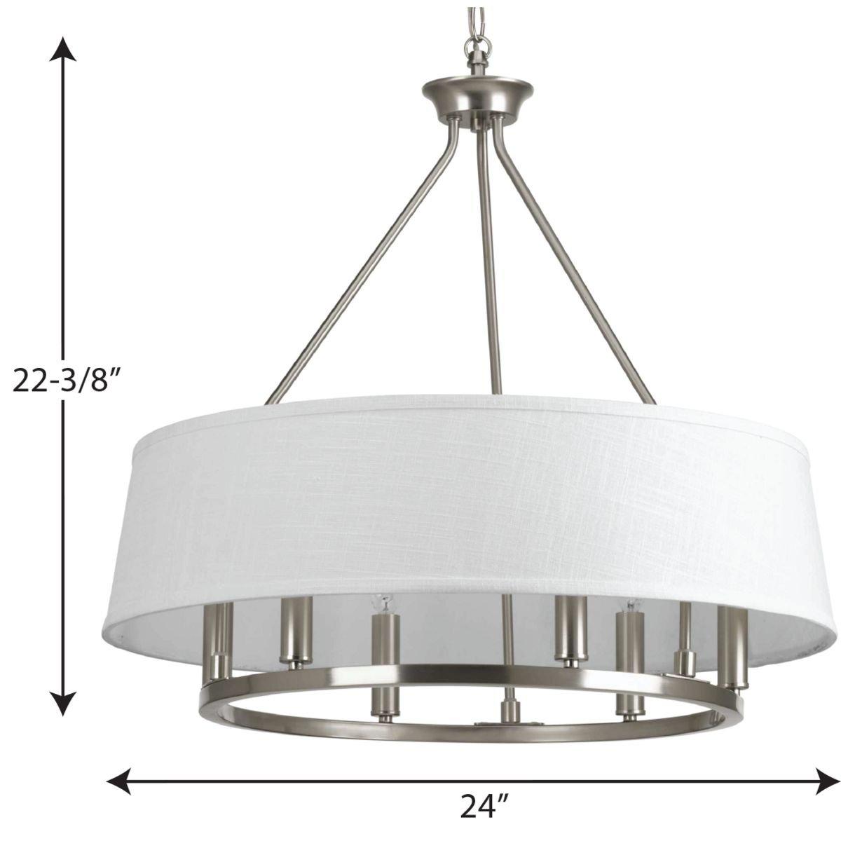 Progress Lighting Brushed Nickel 22-3/8 in. 6-Light Chandelier 