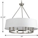 Progress Lighting Brushed Nickel 22-3/8 in. 6-Light Chandelier 