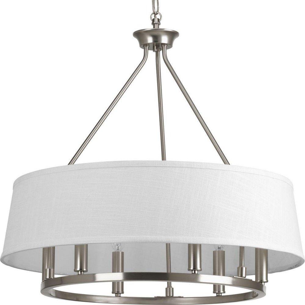 Progress Lighting Brushed Nickel 22-3/8 in. 6-Light Chandelier 