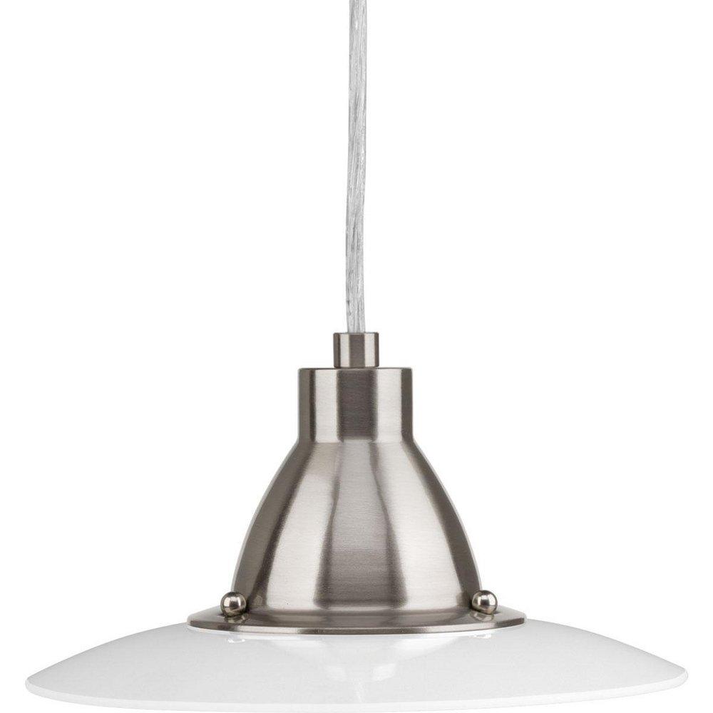 Progress Lighting Brushed Nickel 9 in. 9W 1-Light LED Mini Pendant 
