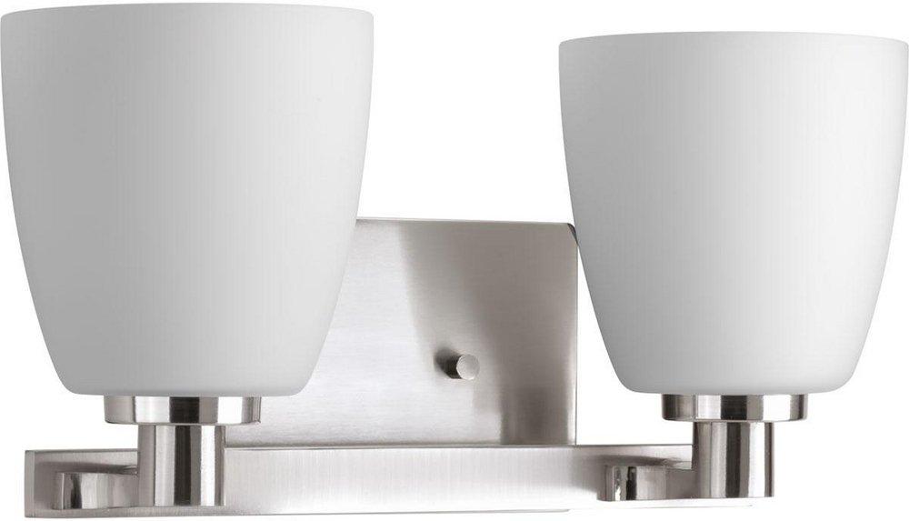 Progress Lighting Brushed Nickel 2-Light Bath Light 