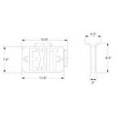 Progress Lighting White Battery Back Up LED Exit Sign 