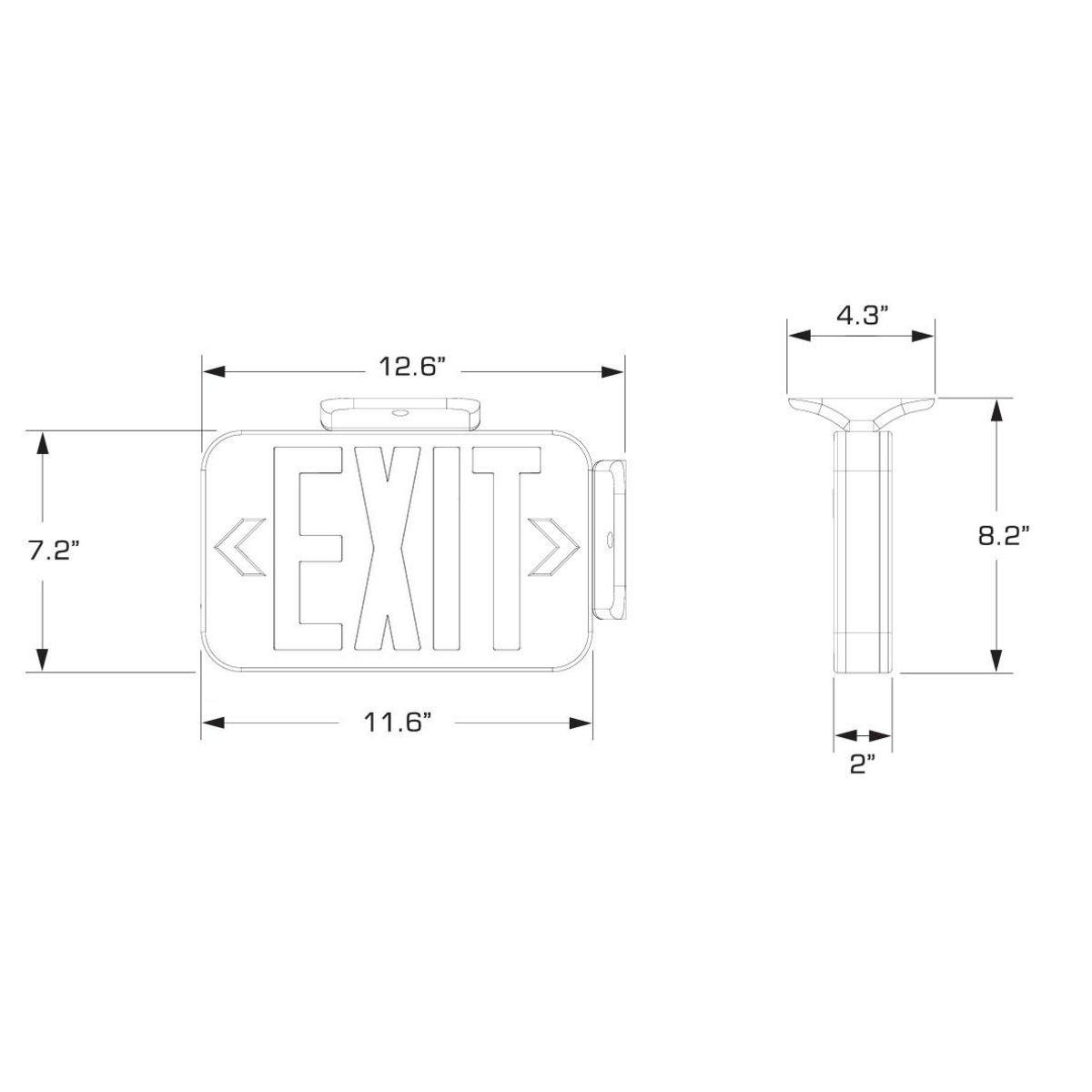 Progress Lighting White Exit Sign 