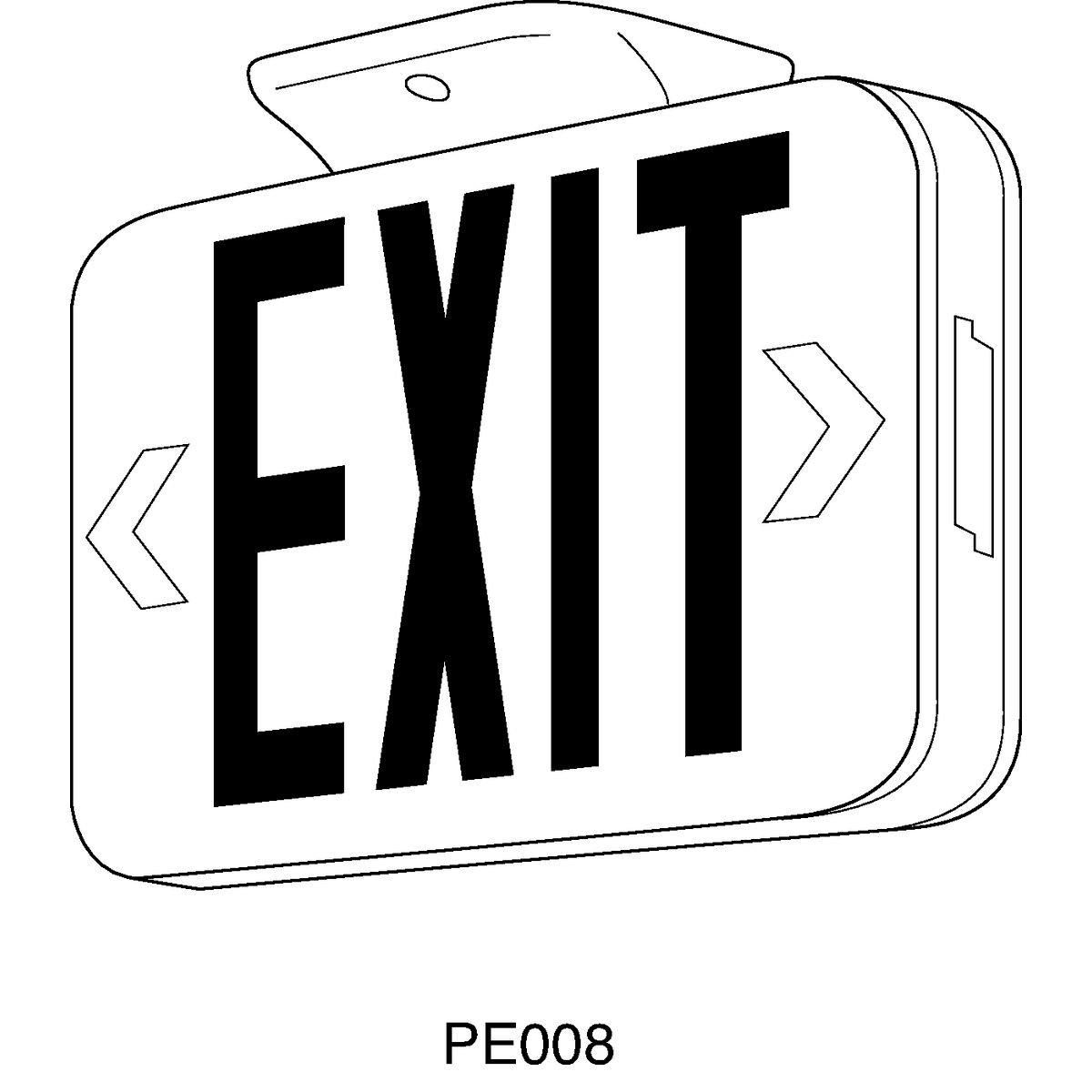 Progress Lighting White Exit Sign 