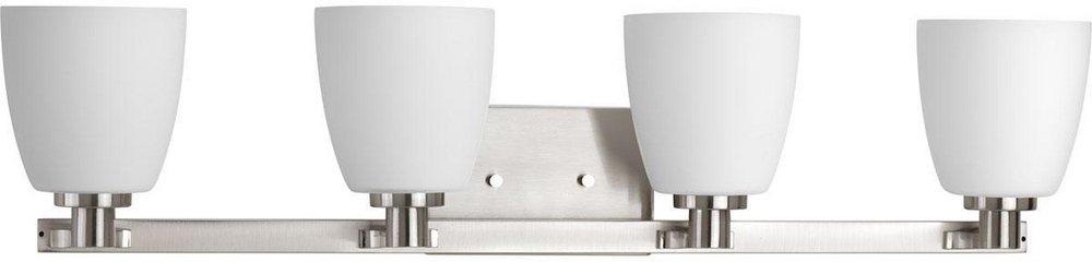 Progress Lighting Brushed Nickel 100W 4-Light Medium E-26 Bath Light 