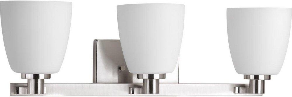 Progress Lighting Brushed Nickel 3-Light Bath Light 