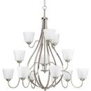 Progress Lighting Brushed Nickel 42 in. 75W 12-Light Medium E-26 Incandescent Chandelier 