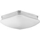 60W 3-Light Medium E-26 Incandescent Ceiling Light with Etched Opal Glass in Polished Chrome