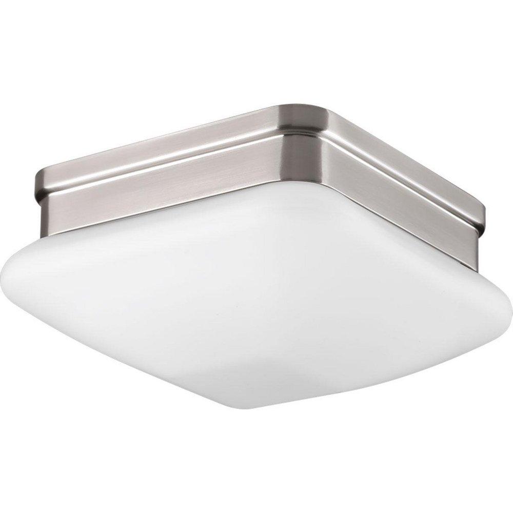 Progress Lighting Brushed Nickel 75W 1-Light Medium E-26 Base Incandescent Flushmount Ceiling Fixture 
