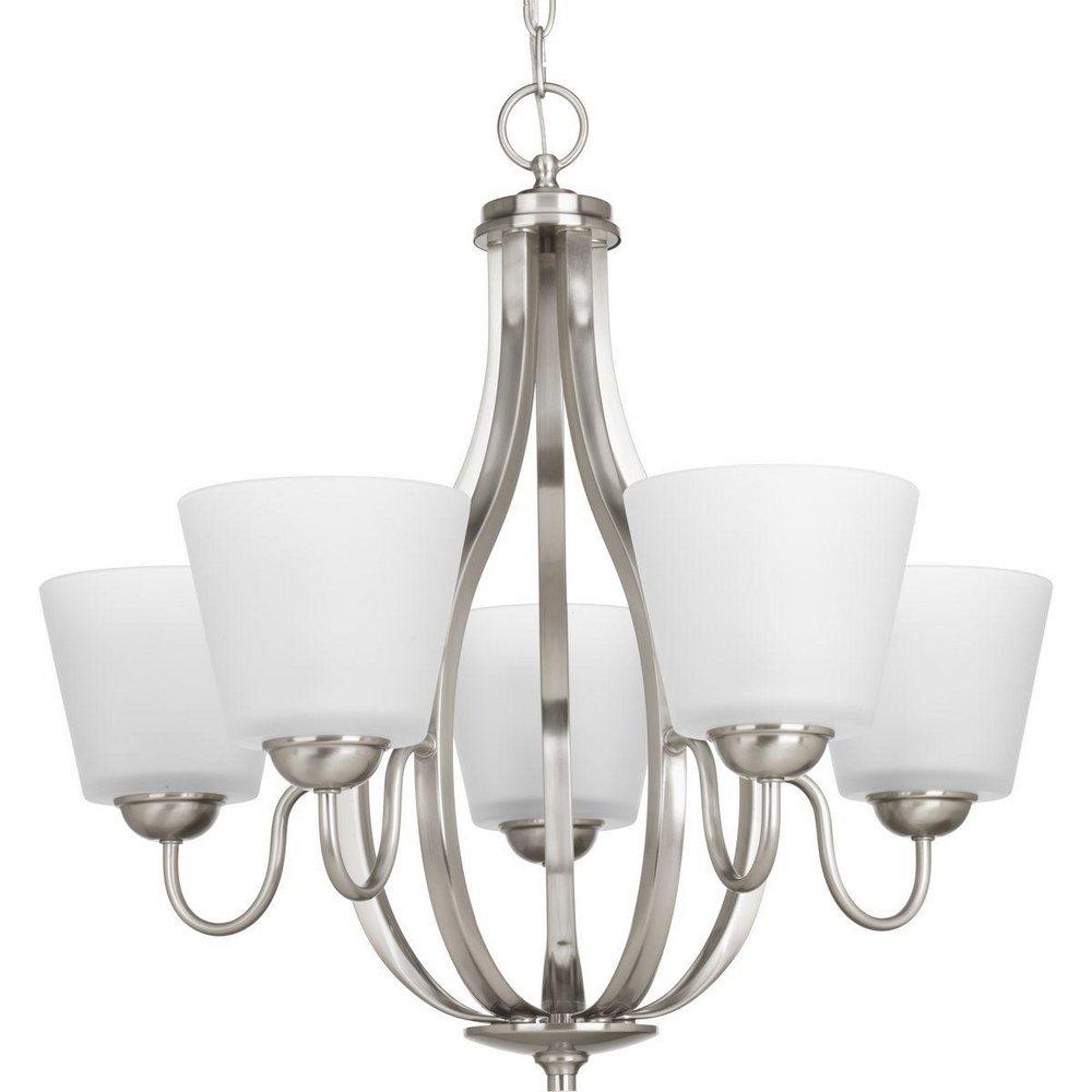 Progress Lighting Brushed Nickel 100W 5-Light Medium E-26 Base Incandescent Chandelier 