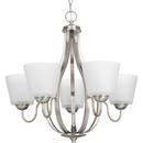 Progress Lighting Brushed Nickel 100W 5-Light Medium E-26 Base Incandescent Chandelier 