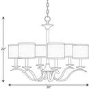 Progress Lighting Brushed Nickel 60W 6-Light Candelabra E-12 Base Incandescent Chandelier 