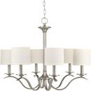 Progress Lighting Brushed Nickel 60W 6-Light Candelabra E-12 Base Incandescent Chandelier 