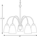 Progress Lighting Brushed Nickel 5-Light 100W Medium E-26 Incandescent Chandelier 