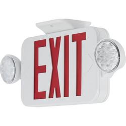 Battery Back Up LED Exit/Emergency Combo Light Red Letters