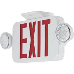 Battery Back Up LED Exit/Emergency Combo Light Red Letters