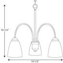 Progress Lighting Brushed Nickel 100W 3-Light Medium E-26 Base Incandescent Chandelier 