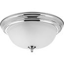 Progress Lighting Polished Chrome 75 W 2- Light Medium Flush Mount Ceiling Fixture 