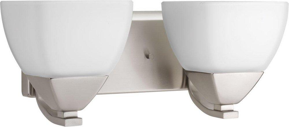 Progress Lighting Brushed Nickel 2-Light Bath Light 