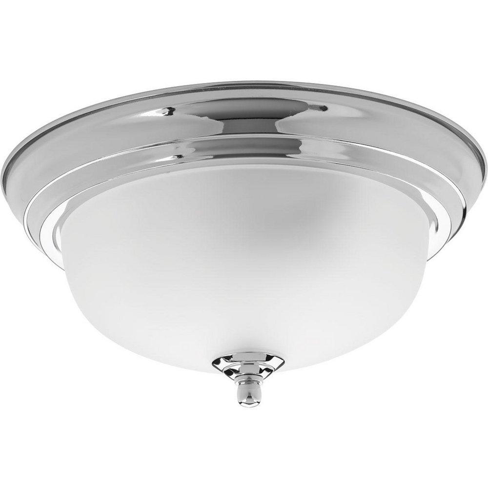 Progress Lighting Polished Chrome 1-Light 60W Close-to-Ceiling Light Fixture 