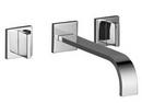 Wall Mount Bathroom Sink Faucet in Platinum Matte