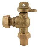 Ford Meter Box Flared Copper x Meter Swivel Long Radius Brass Angle Ball Valve 