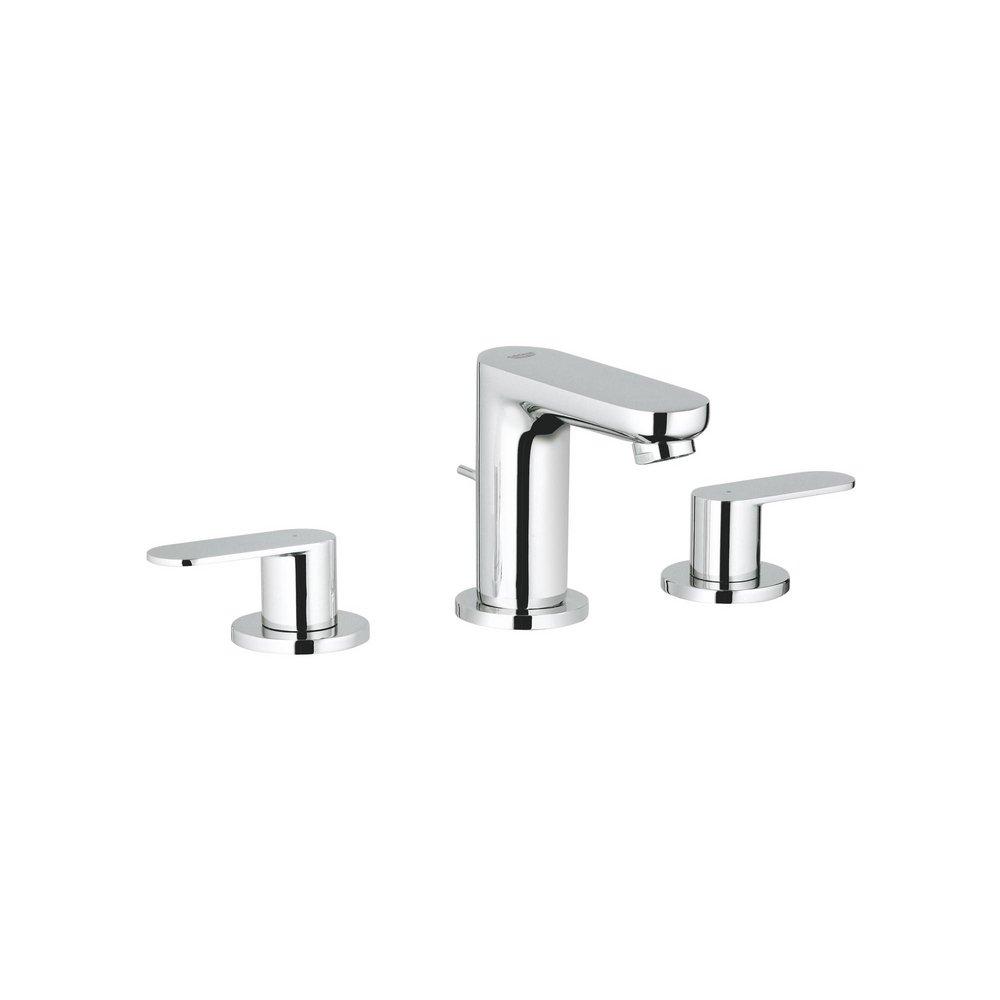 GROHE StarLight&reg; Polished Chrome Two Handle Widespread Bathroom Sink Faucet 