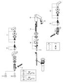 GROHE StarLight&reg; Polished Chrome Two Handle Widespread Bathroom Sink Faucet 