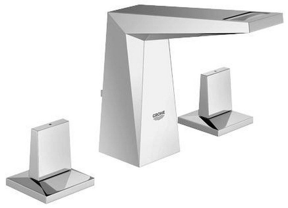 GROHE StarLight&reg; Polished Chrome Two Handle Bathroom Sink Faucet 