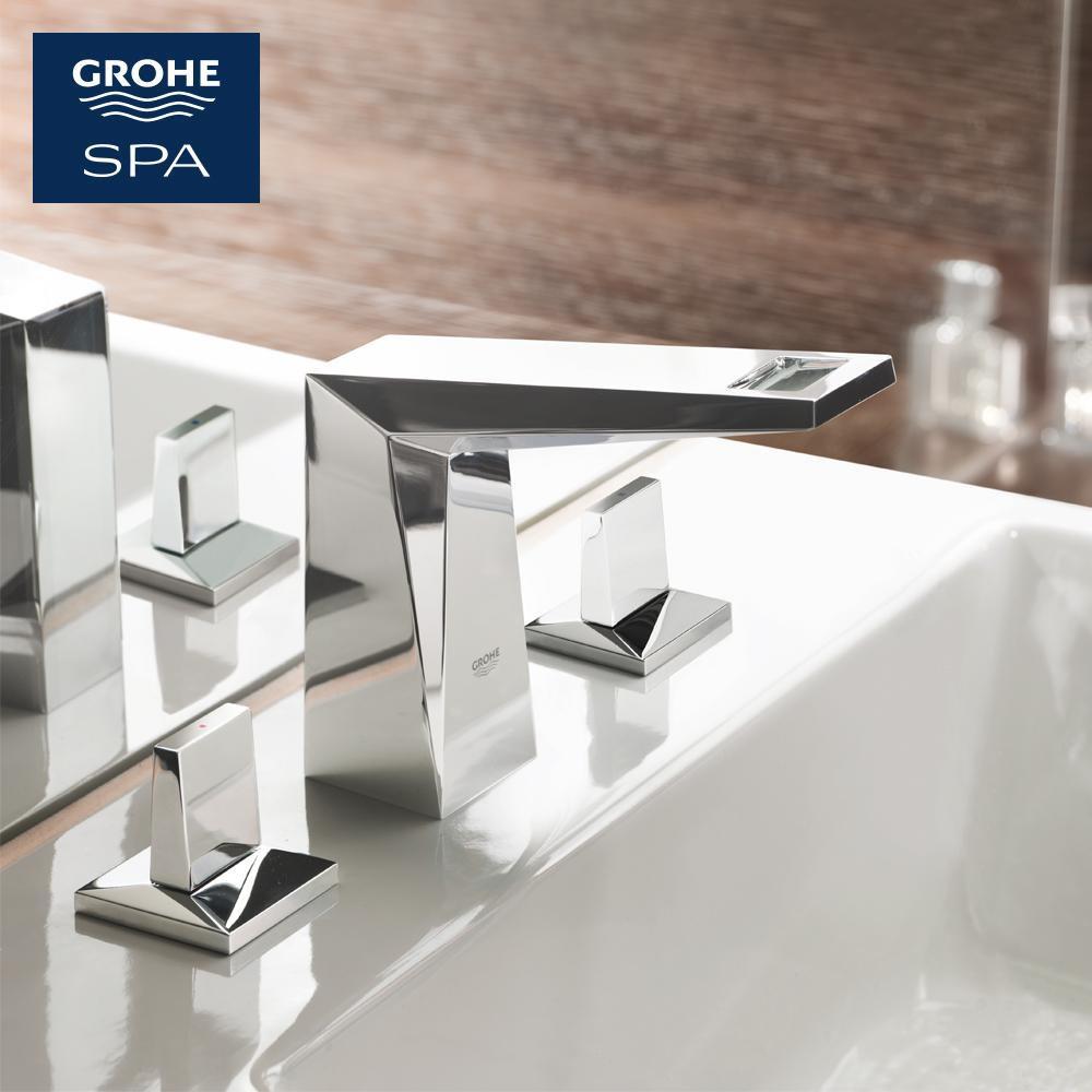 GROHE StarLight Polished Chrome Two Handle Bathroom Sink Faucet 