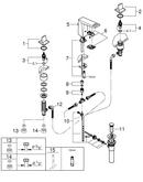 GROHE StarLight&reg; Polished Chrome Two Handle Bathroom Sink Faucet 