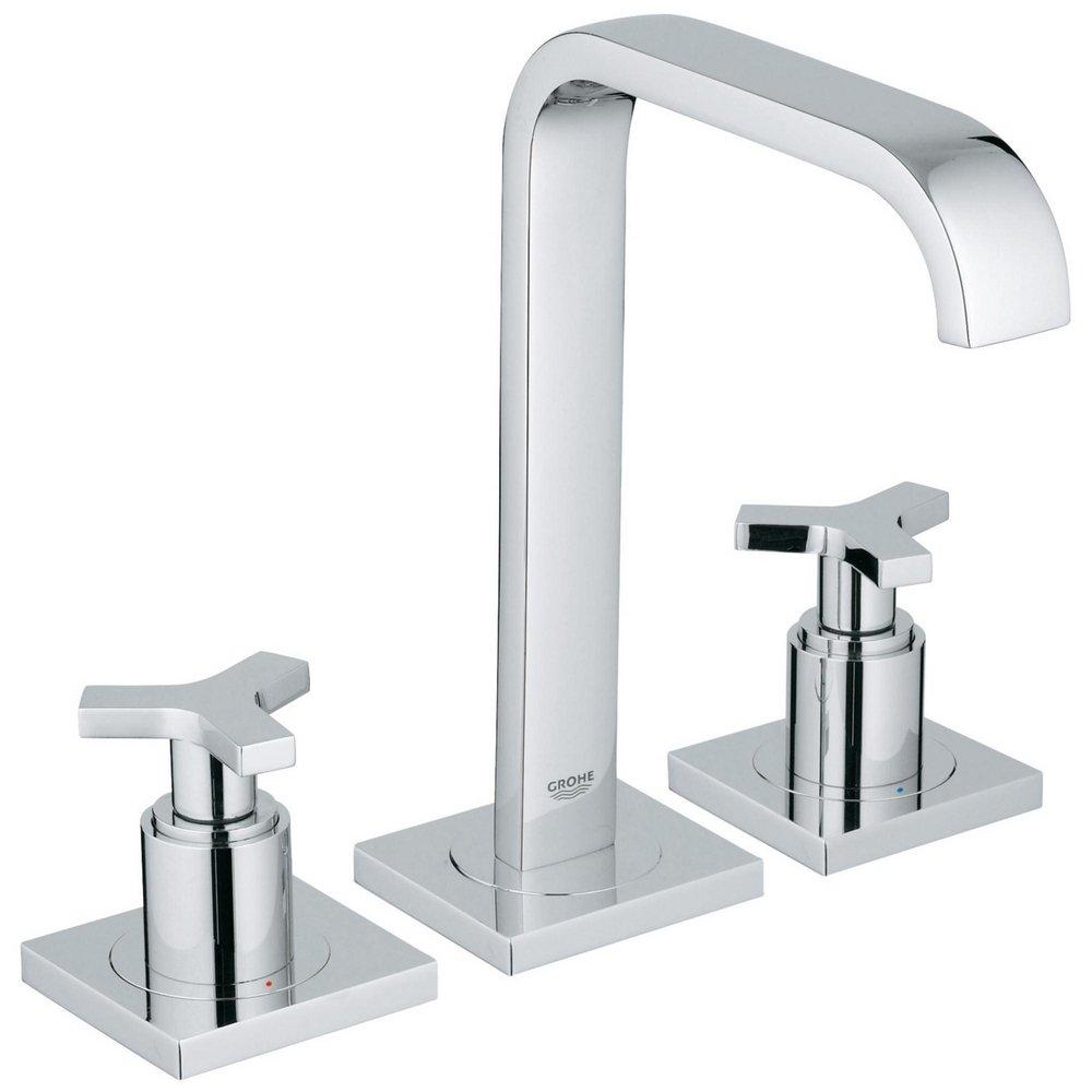 GROHE StarLight&reg; Polished Chrome Two Handle Bathroom Sink Faucet 
