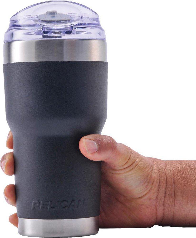 Pelican Black 22 oz. Copper Plated and 18-8 Stainless Steel Tumbler with Snap Lid 