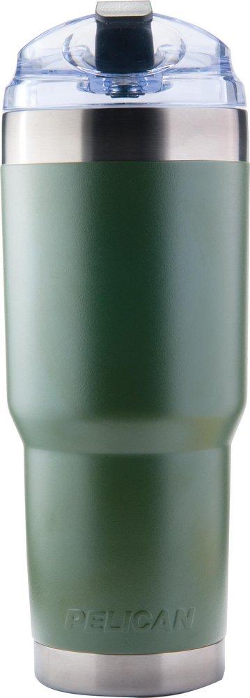 Pelican Olive Drab Green 32 oz. Copper Plated and 18-8 Stainless Steel Tumbler with Snap Lid 